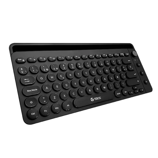 Teclado Inalambrico Teros Te-4064n 2.4 Ghz Bluetooth 3.0 5.2 80 Teclas Negro