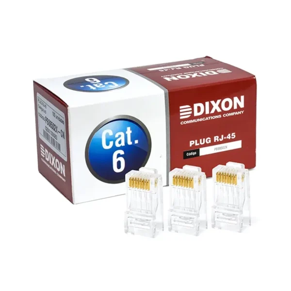 Conector RJ45 Categoría 6 Dixon PB88502X-CN – Pack de 100
