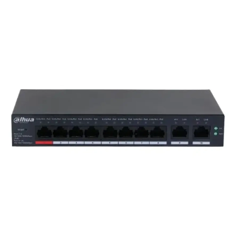 DAHUA CS4010-8GT-110 Switch 8 Puertos POE Giga y 2Uplink Giga 110w