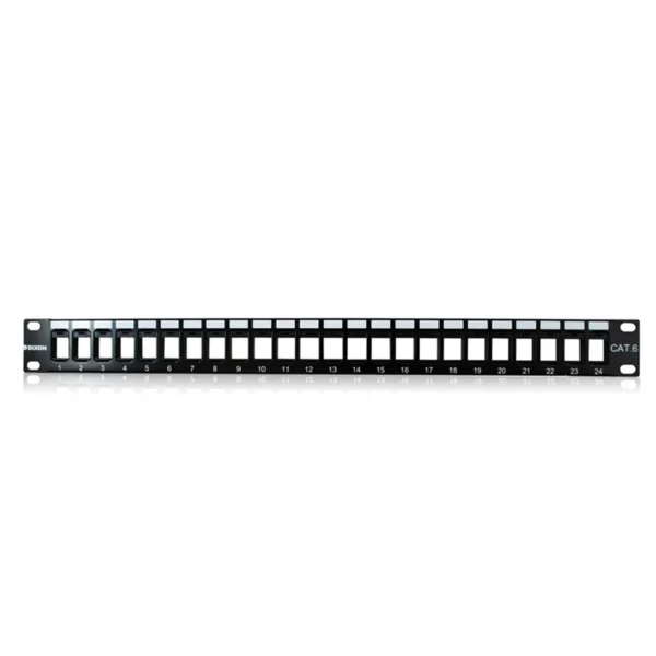 DIXON PKJ24-C6-A/BK Patch panel Cat 6 modular 24 Puertos vacío