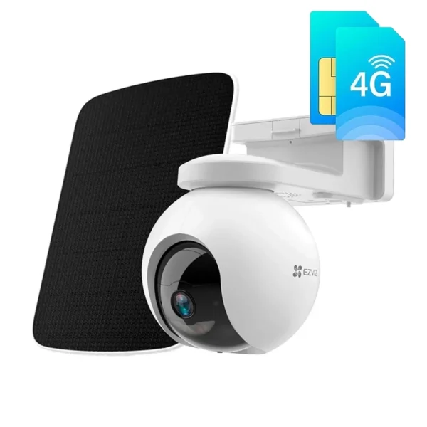 EZVIZ EB8 4G 4K Cámara de Seguridad 8MP PT Exterior 4K con Panel Solar
